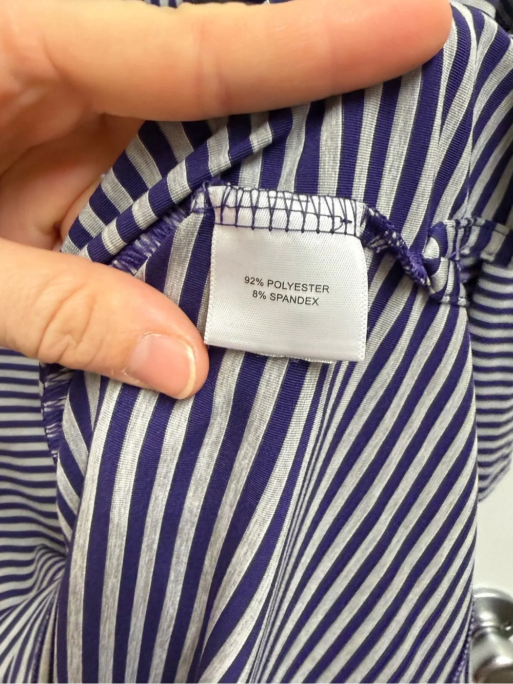 Peter Millar Purple and Grey Striped TCU Polo